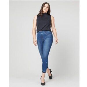 SPANX Distressed Ankle Skinny Jeans, Medium Wash - M